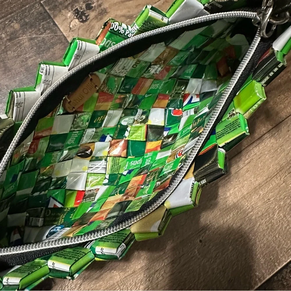 Nahui Ollin Green Wrapper Wristlet